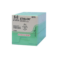 689G Ethilon Non Absorbable Suture, Nylon 6, Size 6-0, 11mm 12EA/CA