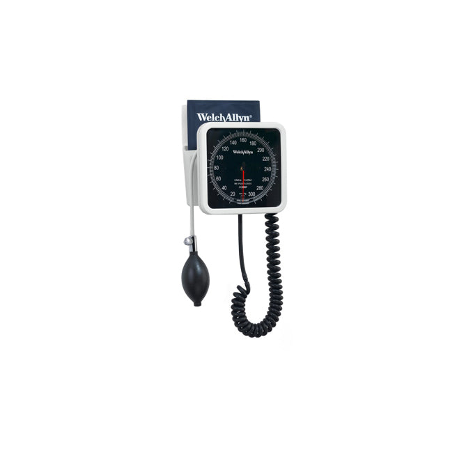 7670-01 Wall Aneroid Sphygmomanometer, with Reusable Flexiport Adult Two Tube Cuff, 1/EA