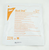 3M2231 Red Dot Diaphoretic Soft Cloth Monitoring Electrode, Adult 50EA/PK
