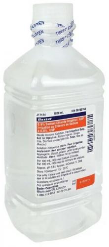 BAXJF7124 0.9% Sodium Chloride Irrigation Solution Pour Bottle, 1000mL, 12EA/CA