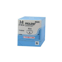 8665G Prolene Non Absorbable Suture, Polypropylene, Size 3-0, 18" FS-2 Reverse Cutting Needle, Blue 12EA/BX