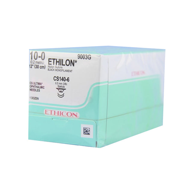 9003G Ethilon Non Absorbable Suture, Nylon 6, Size 10-0, 6.5mm 12EA/CA