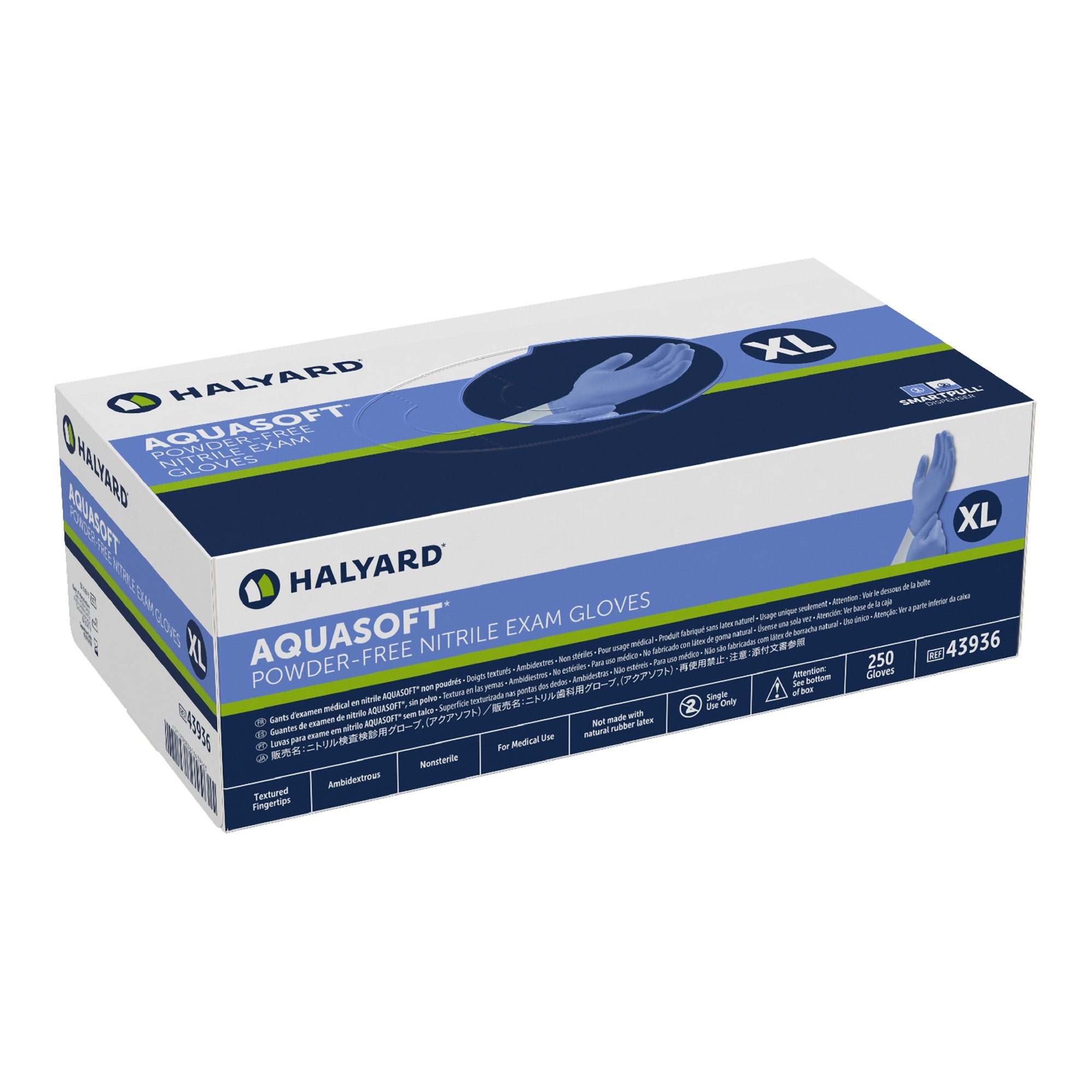 AQUASOFT Exam Glove, Blue, 300EA/BX