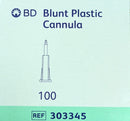 BD303345 Blunt Cannula, 17GA, Clear, 100EA/BX