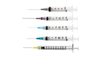 BD309572 General use Syringe with PrecisionGlide Detachable Needle, 3cc, 22GA x 1", 100EA/BX
