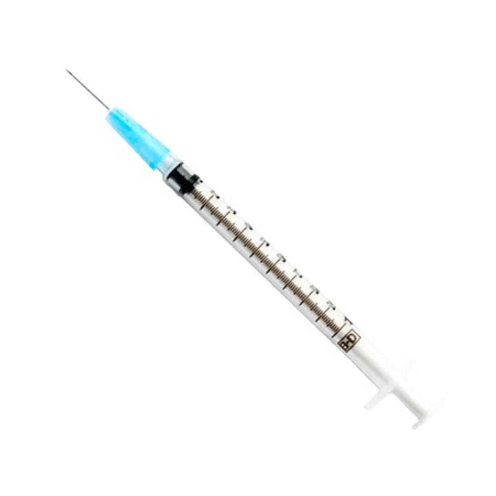 BD309624 Slip Tip Syringe with BD SafetyGlide Safety Detachable Needle, 21GA x 1", 100EA/BX