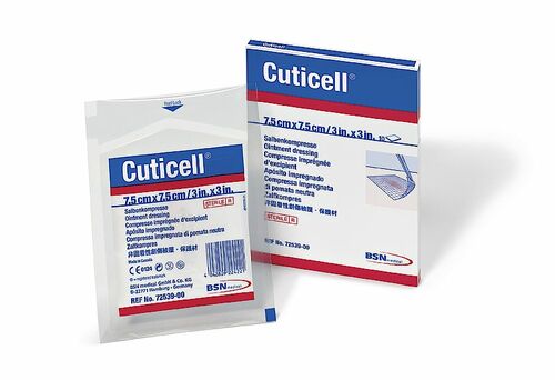 BSN7253902 Cuticell Non-Adherent Dressing, Non-Medicated Ointment Impregnated, 7.5cm x 20cm, 10EA/BX