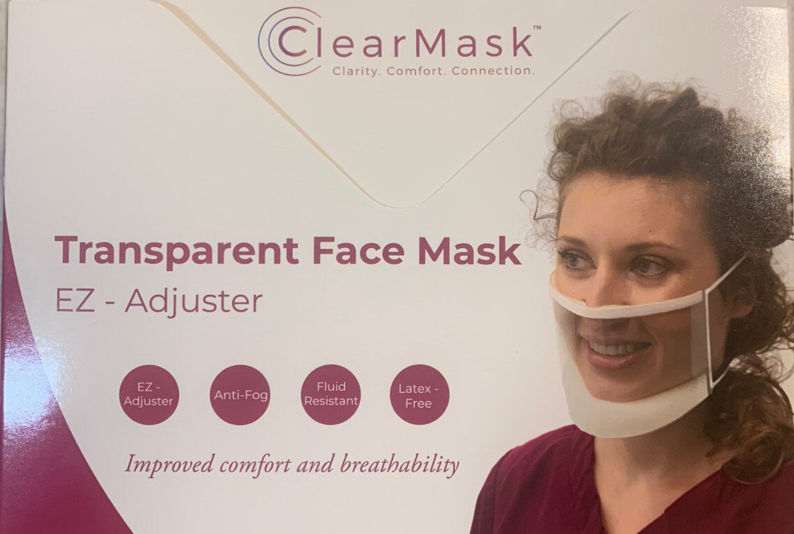 CM001EZ - ClearMask Transparent Face Mask EZ Adjuster Non-Medical 24EA/BX [DISCONTINUED]