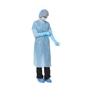 CRI5000 Polyethylene Gowns with Thumb Loop, Blue, 75EA/CA