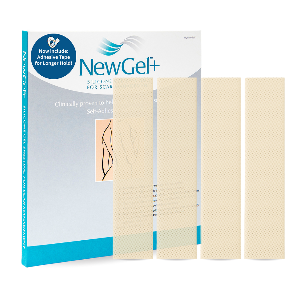 NG-101S NEWGEL+ SILICONE STRIPS FOR SCARS 1" x 6" - BEIGE
