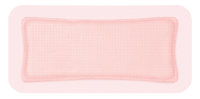SN66800265 ALLEVYN Gentle Border Hydrocellular Foam Dressing, Silicone Gel Adhesive, 10cm x 30cm, 10EA/BX