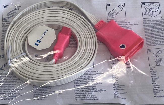 Z33145T Kendall DL Dual Connect Disposable Shielded Single ECG Cable, 100EA/CA