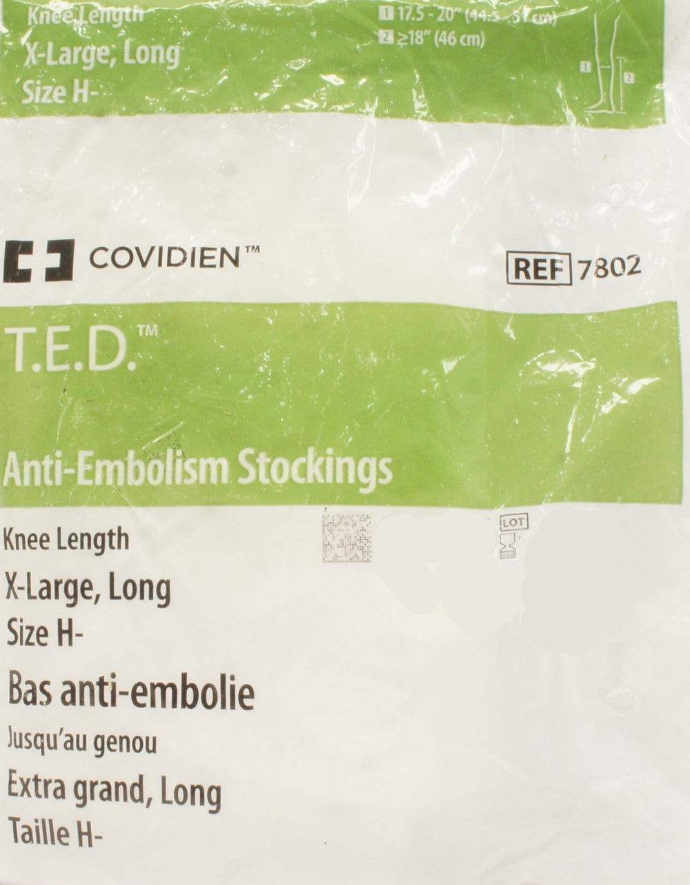 Z7802 T.E.D. Anti-Embolism Stocking, Knee Length, XL, Long, L46cm, 12PR/BX