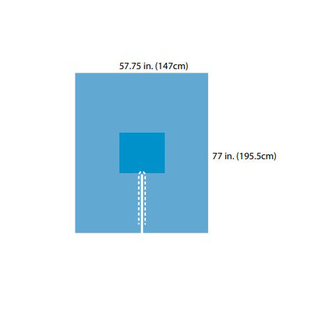 A29434 Split Drape, Sterile, 58" x 77", 20EA/BX