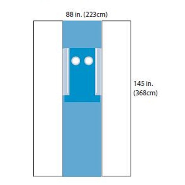 A29521 Femoral Angiography Drape with Dual Pouches, 10EA/BX
