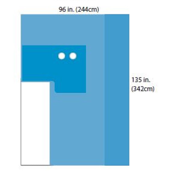 A29556 Femoral Angiography Drape with Expanded Reinforcement, X-Large, 8EA/CA