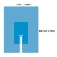 A59438 HD Split Drape, 4" x 40", 10EA/CA
