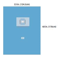 A7445 Ophthalmic Drape, 53" x 68", 10EA/BX