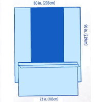 A9385 Standard Back Tables Cover, Sterile, 80" x 90", 12EA/CA