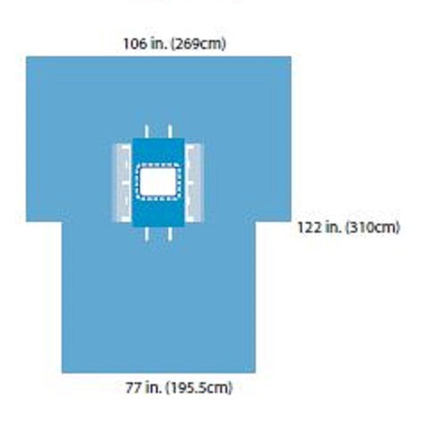 A9438 Cardinal Health Laparoscopic Abdominal Drape, 12EA/CA