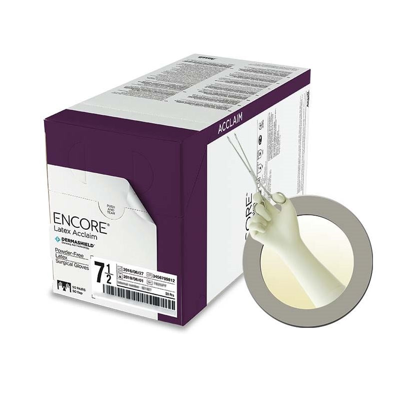 AN5795002S Encore Acclaim Surgical Glove, Powder-free, Size 6.5, 50PR/BX
