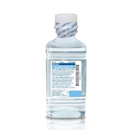 BAXJF7114 Sterile Water For Irrigation, Plastic Pour Bottle, 1000mL, 12EA/CA