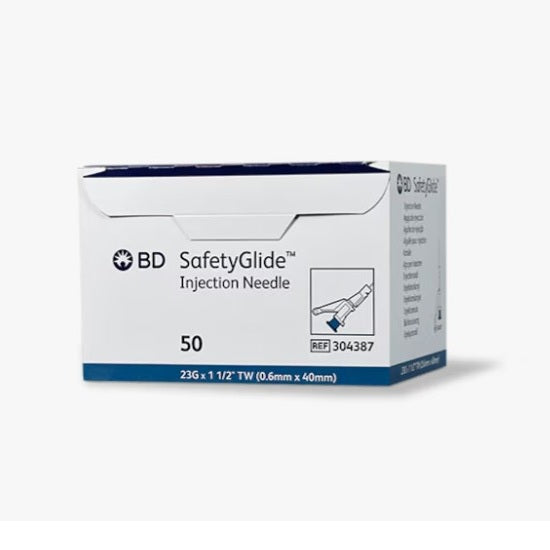 BD304387 Injection Needle SafetyGlide 23GA x 1.5", 50EA/BX