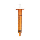 BD305207 Oral Syringe, Tip Cap, Amber, 1mL, 100EA/PK