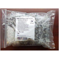 BD305220 Oral Syringe, Tip Cap, Clear, 3mL 100EA/BX