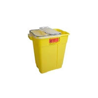 BD305604 Chemotherapy Sharps Collector, Slide Top with Gasket, 9GL, Natural Top, Yellow Base 8EA/CA