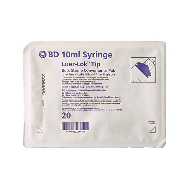 BD305617 Syringe Convenience Tray, Luer-Lok Tip, 20mL, 120EA/CA