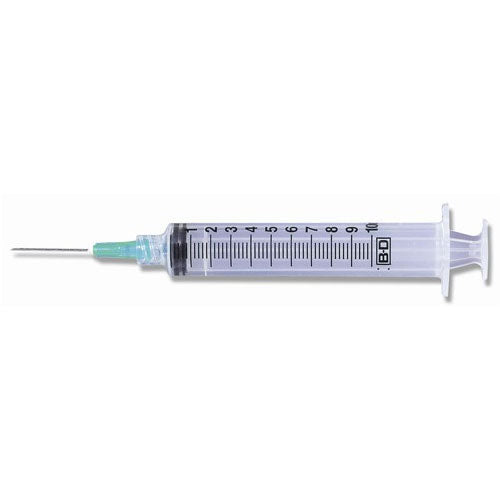 BD309642 Syringe with Precisionglide Detachable Needle, 21GA x 1", 100EA/BX