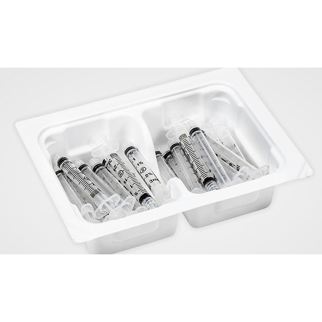BD309701 Syringe Convenience Tray, Luer-Slip, 1mL, 25EA/PK