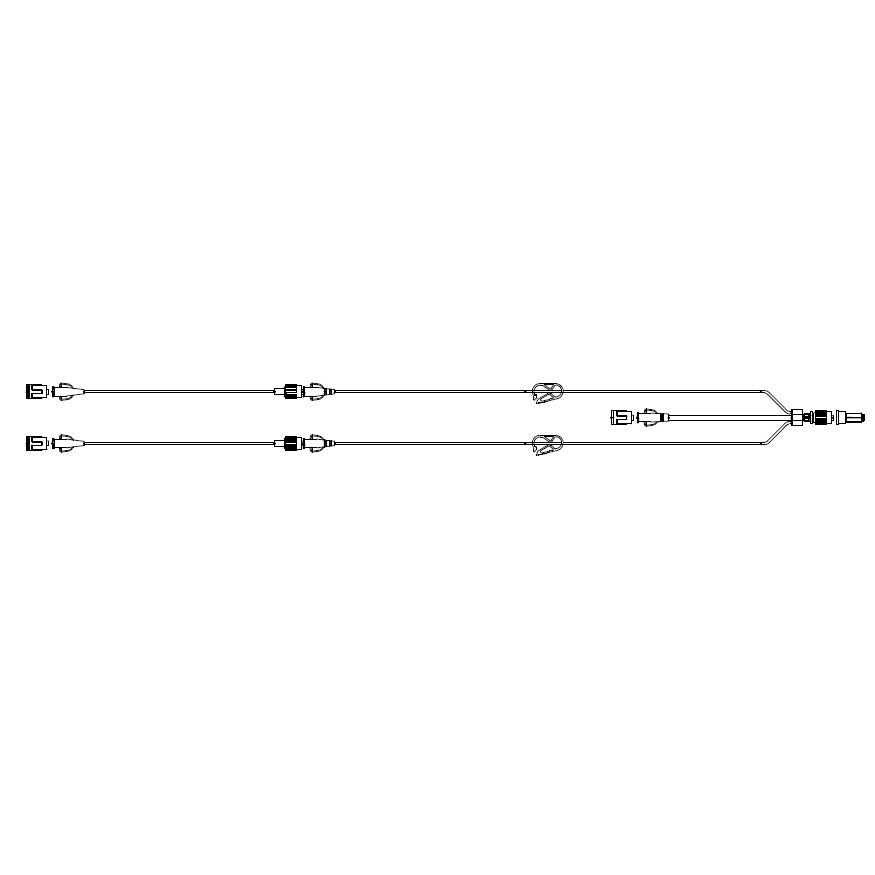 BD500-013V Administration Set for Total Intravenous Anesthesia, 3-way Set with Detachable Syringe Set, 50EA/BX
