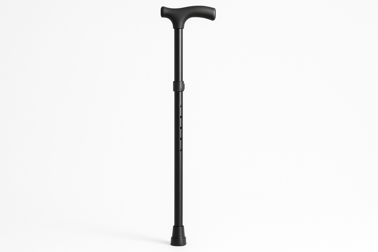 CNE0022B Cane, Push Button, Black, 29.5" - 38.5", 1/EA