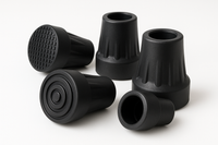 Black Rubber Cane Tip