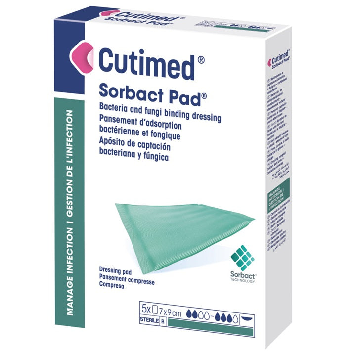 BSN7216217 Cutimed Sorbact Antimicrobial Dressing Pad, 10cm x 10cm, 40EA/BX