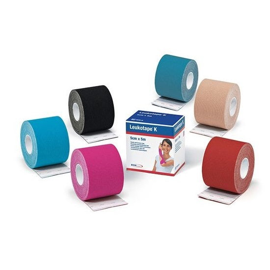 BSN7297811N Leukotape K Adhesive Tape, Elastic, Beige, 5cm x 4.5m, 5RL/BX