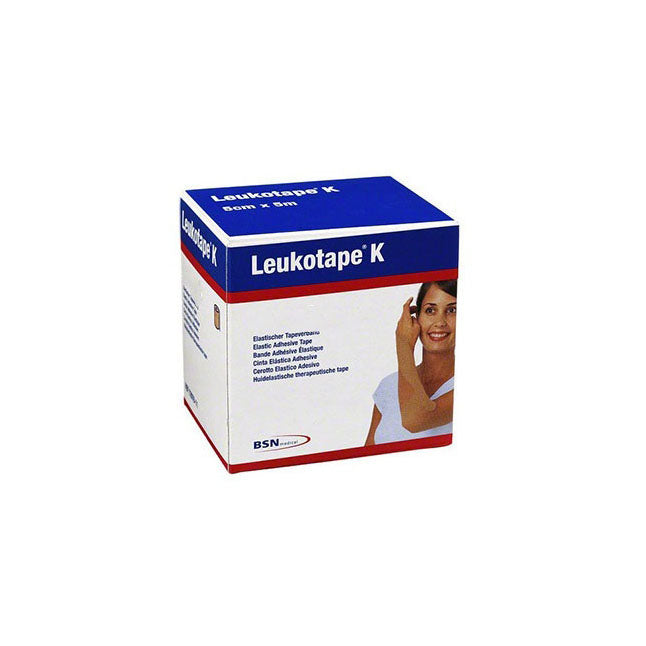 BSN7297816N Leukotape K Adhesive Tape, Elastic, Red, 5cm x 1.5m, 5RL/BX