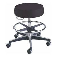 C11001FRB Exam Stool, Pneumatic, with Foot Ring, 20" to 27.5", Black, 1/EA