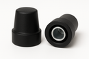 Cane Tip with Metal Insert Black 1 inch