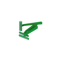 CHC2020 Razor Prep Twin Blade, Fixed Head, Short Handle Green, 50EA/BX