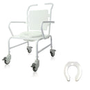 CHHYALROSC018 Aluminum Commode Chair, Round Seat without Cover, 18" Pail Height, 1/EA