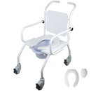 CHHYCLAOUCX18 Hygie Classic Commode Chair, with W18" Elongated Seat with Cover, XL, 400lb, White, 1/EA