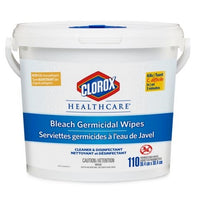 CL01309 Clorox Healthcare Bleach Germicidal Disinfectant Wipes, Tub, 220SH/CA