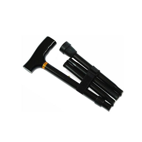 CNE116BLKR Folding Cane, Adjustable, 250lbs, 16mm Tip, Black, 1/EA