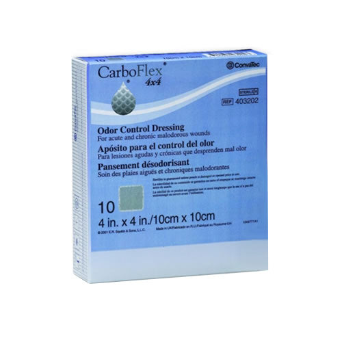 CON403202 CarboFLEX Odor Control Dressing, 10cm x 10cm, 10EA/BX