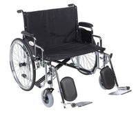 CW0007PEL Wheelchair, Elevating Leg Rest, Removable Desk Armrest, 24" x 18", 500lbs, 1/EA
