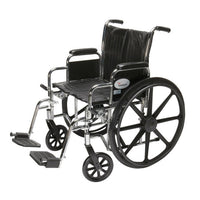 CW0005PS Wheelchair, Swing Away Footrest, Removable Desk Armrest, Powder Coat Finish, 1/EA