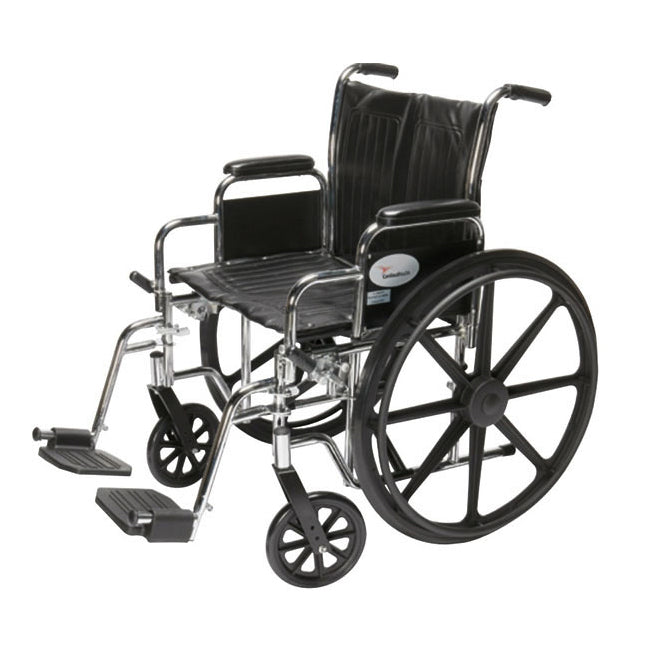 CW0005PS Wheelchair, Swing Away Footrest, Removable Desk Armrest, Powder Coat Finish, 1/EA